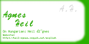 agnes heil business card